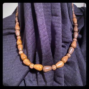 Men’s wood bead necklace